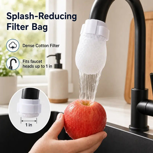 50 cotton filter bags disposable Cotton Faucet Filter Bags with 5 fastening straps💧