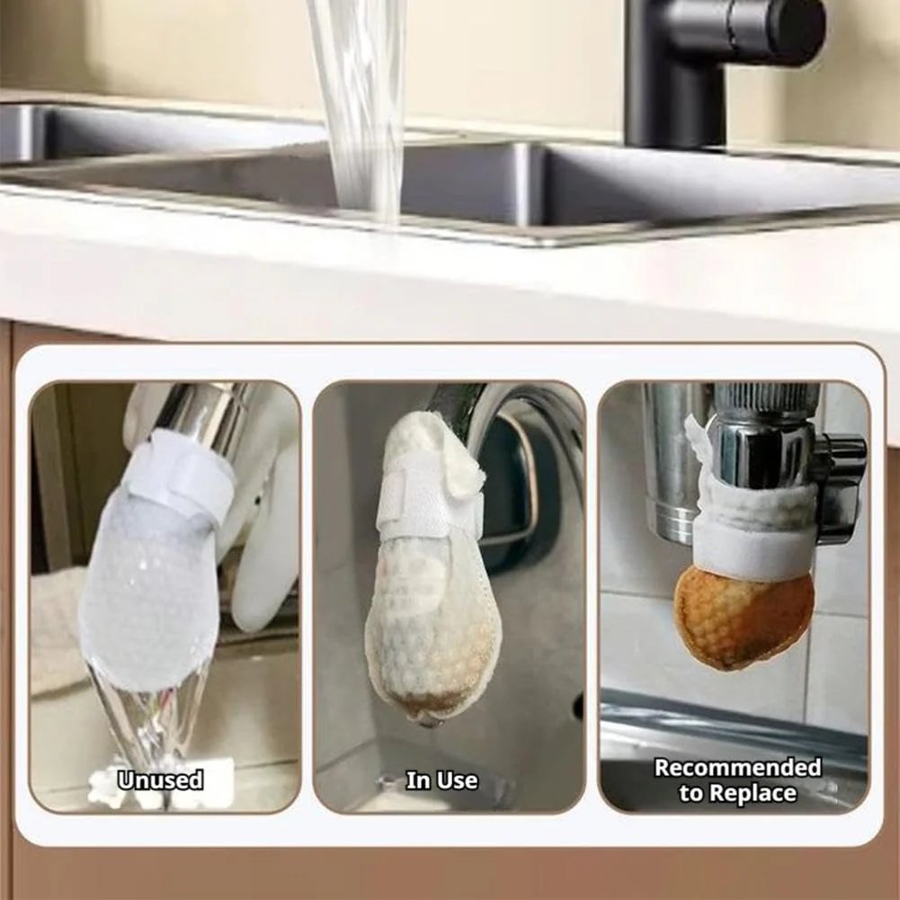 50 cotton filter bags disposable Cotton Faucet Filter Bags with 5 fastening straps💧