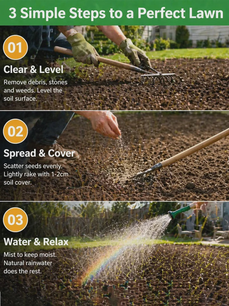 [99% Germination Rate in 7 Days] Multi-Variety Grass Seeds