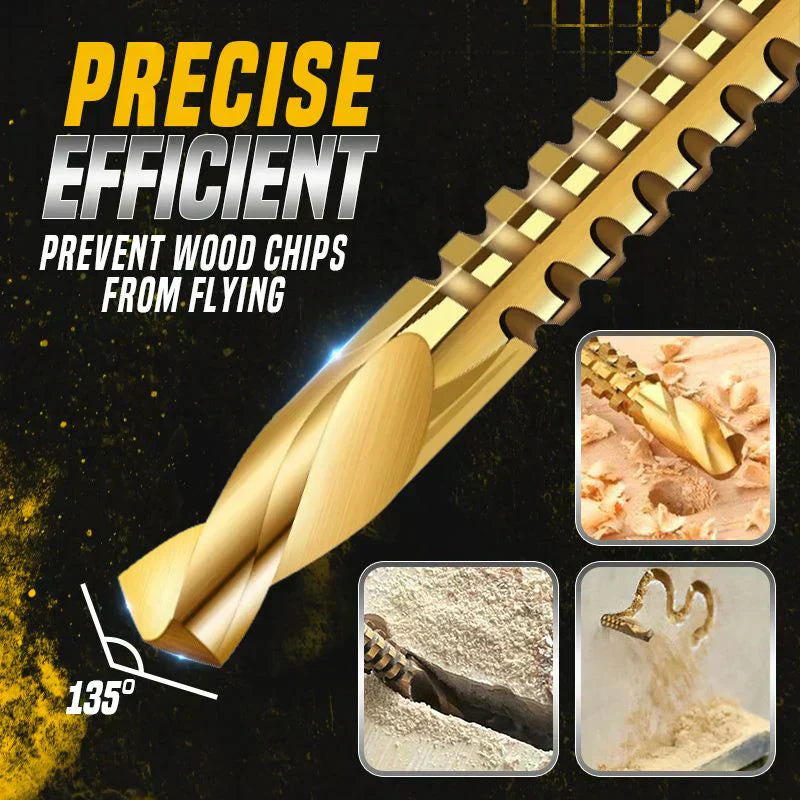 ⏰Titanium‑Coated Twist Drill Set – 6 sizes, drills & saws in one. High‑speed steel, no rust. Wood, metal, plastic – all in one kit! 🧰✨